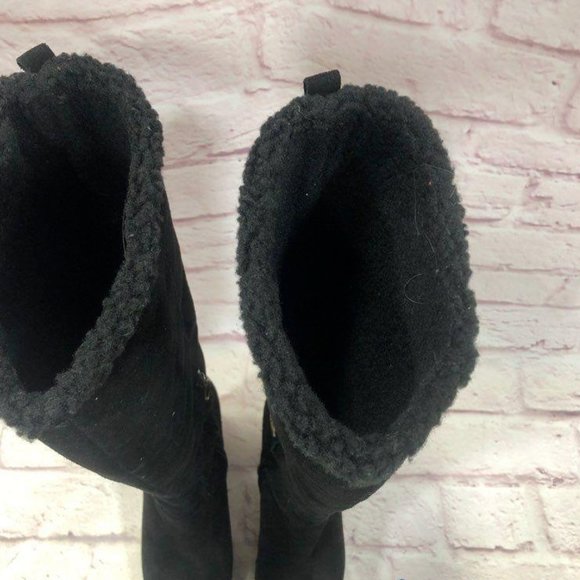 Denim & Supply Sport Suede Boot Size 7 Black Ralph Lauren Close Toe Sheep Skin - Picture 7 of 10